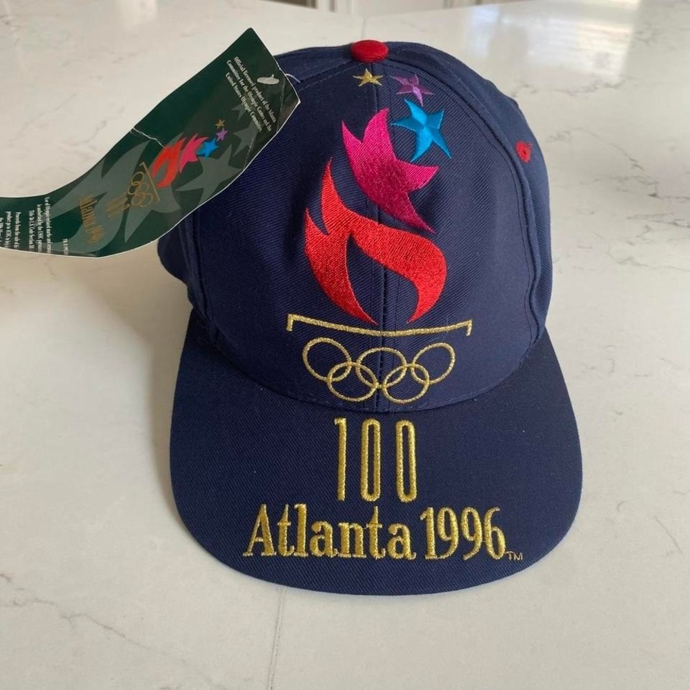 Vintage 1996 Atlanta Olympics Centennial Games Hat Logo 7 Snapback‎ NWT